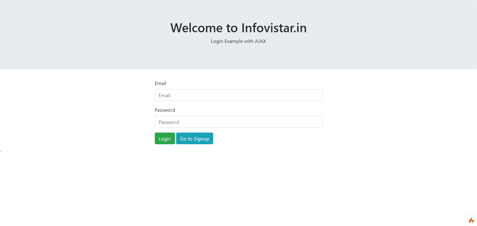 CodeIgniter 4 - Login AJAX Example - Infovistar