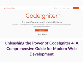 Unleashing the Power of CodeIgniter 4 A Comprehensive Guide for Modern Web Development