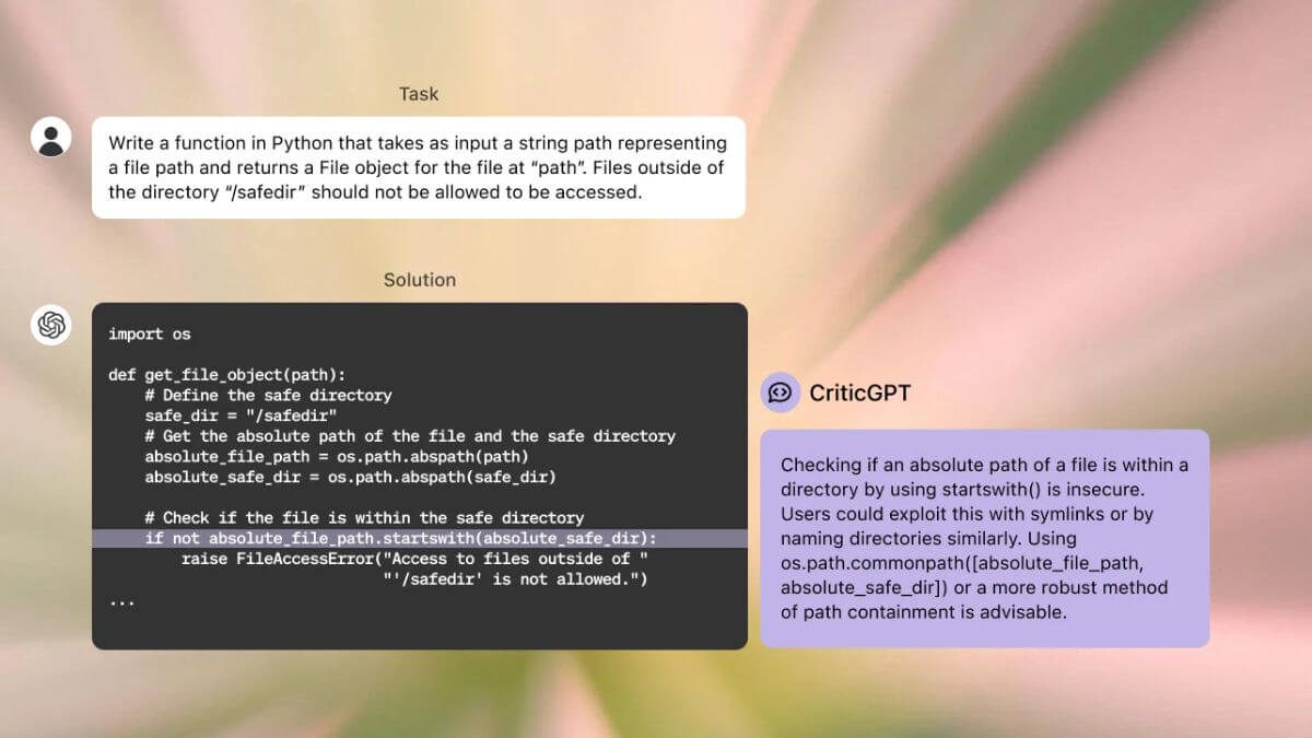 OpenAI Launches CriticGPT a GPT-4 Tool to Help Coders Spot Errors and Bugs