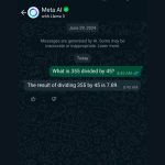 WhatsApp's Meta AI How To Solve Math Questions In Just 1 Minute