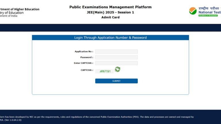 JEE Mains Admit Card for Jan 2025 Exams Released Download Now