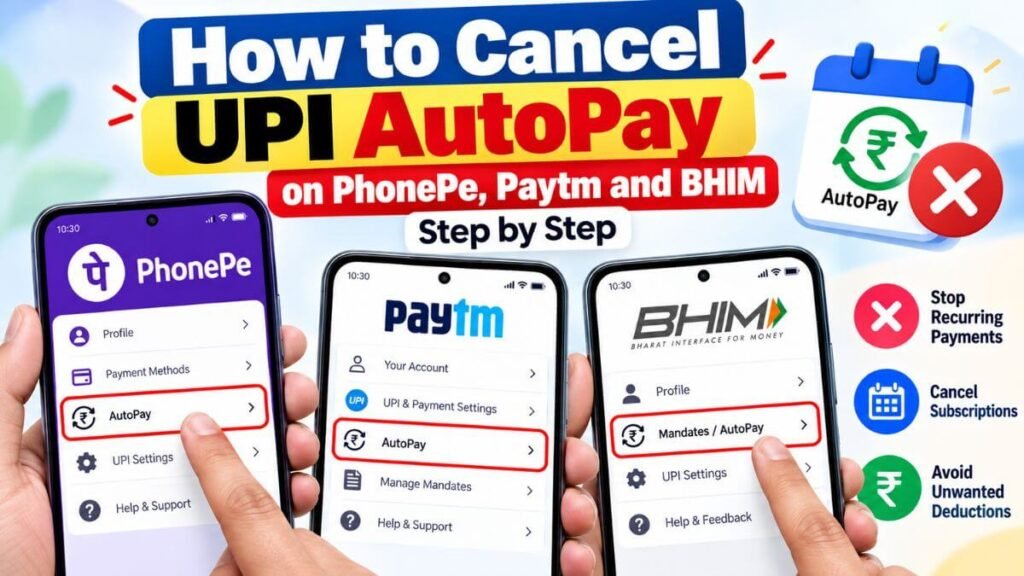 How to Cancel UPI AutoPay on PhonePe, Paytm and BHIM